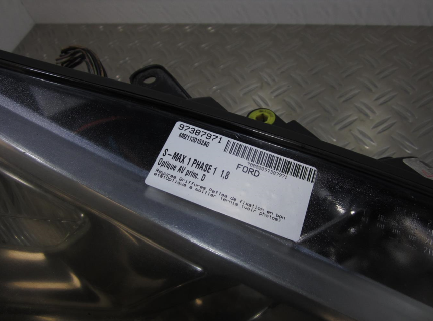 Optique avant principal droit (feux)(phare) FORD S-MAX PHASE 1 – 6M2113D152AG