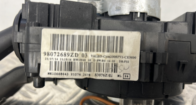 Com (Bloc Contacteur Tournant+Commodo Essuie Glace+Commodo Phare) PEUGEOT 308 2 PHASE 1 – 98072689ZD