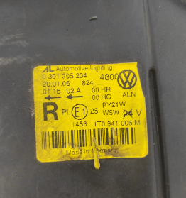 Optique avant principal droit (feux)(phare) VOLKSWAGEN TOURAN 1 PHASE 1 – 301205204