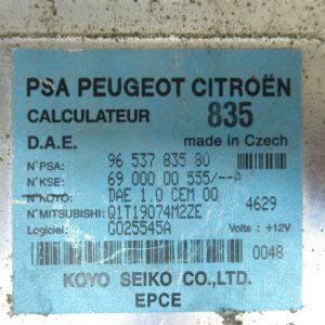 Calculateur de direction assistee Citroen C2 1,4 HDI 68cv 9653783580 / 6900000555