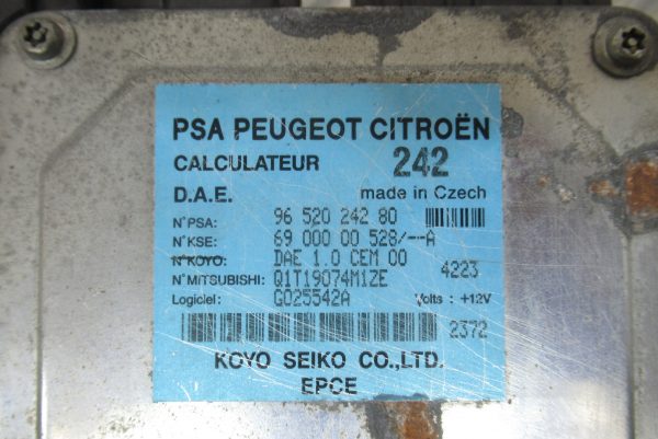 Calculateur de direction assistee Citroen C2 1,6 16v VTR 109cv – 9652024280 / 6900000528