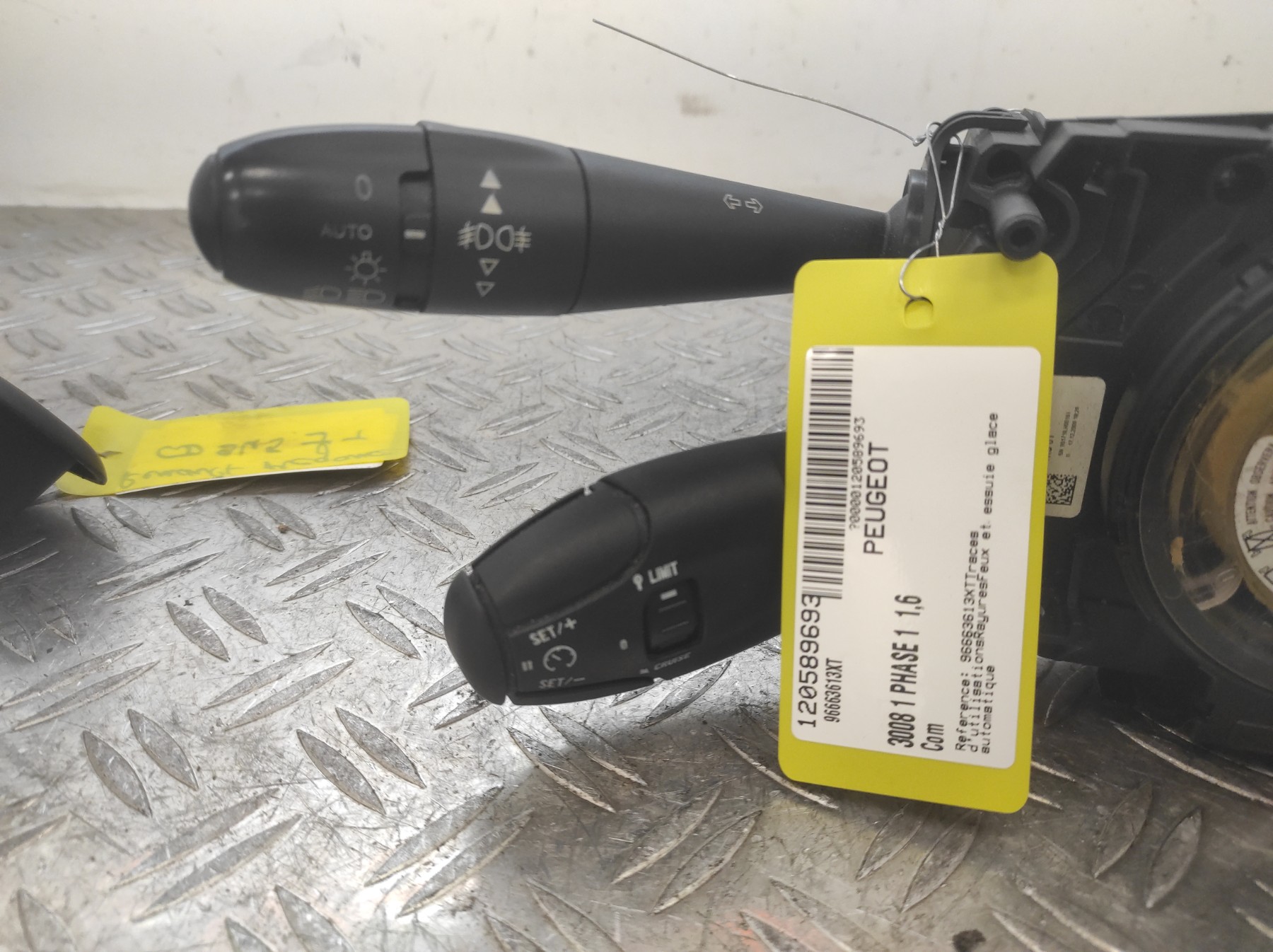 Com (Bloc Contacteur Tournant+Commodo Essuie Glace+Commodo Phare) PEUGEOT 3008 1 PHASE 1 – 96663613XT