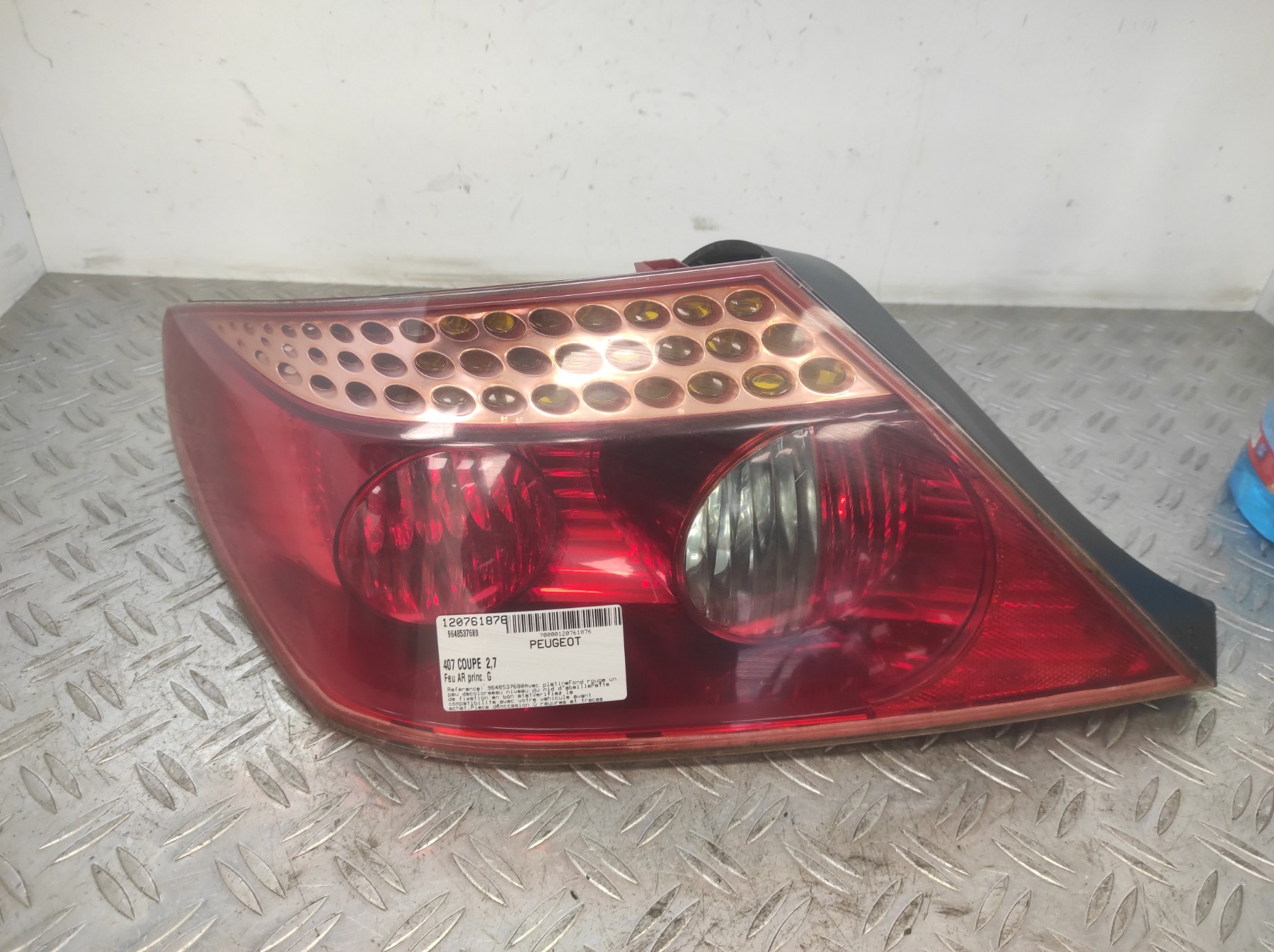 Feu arriere principal gauche (feux) PEUGEOT 407 COUPE – 9648537680