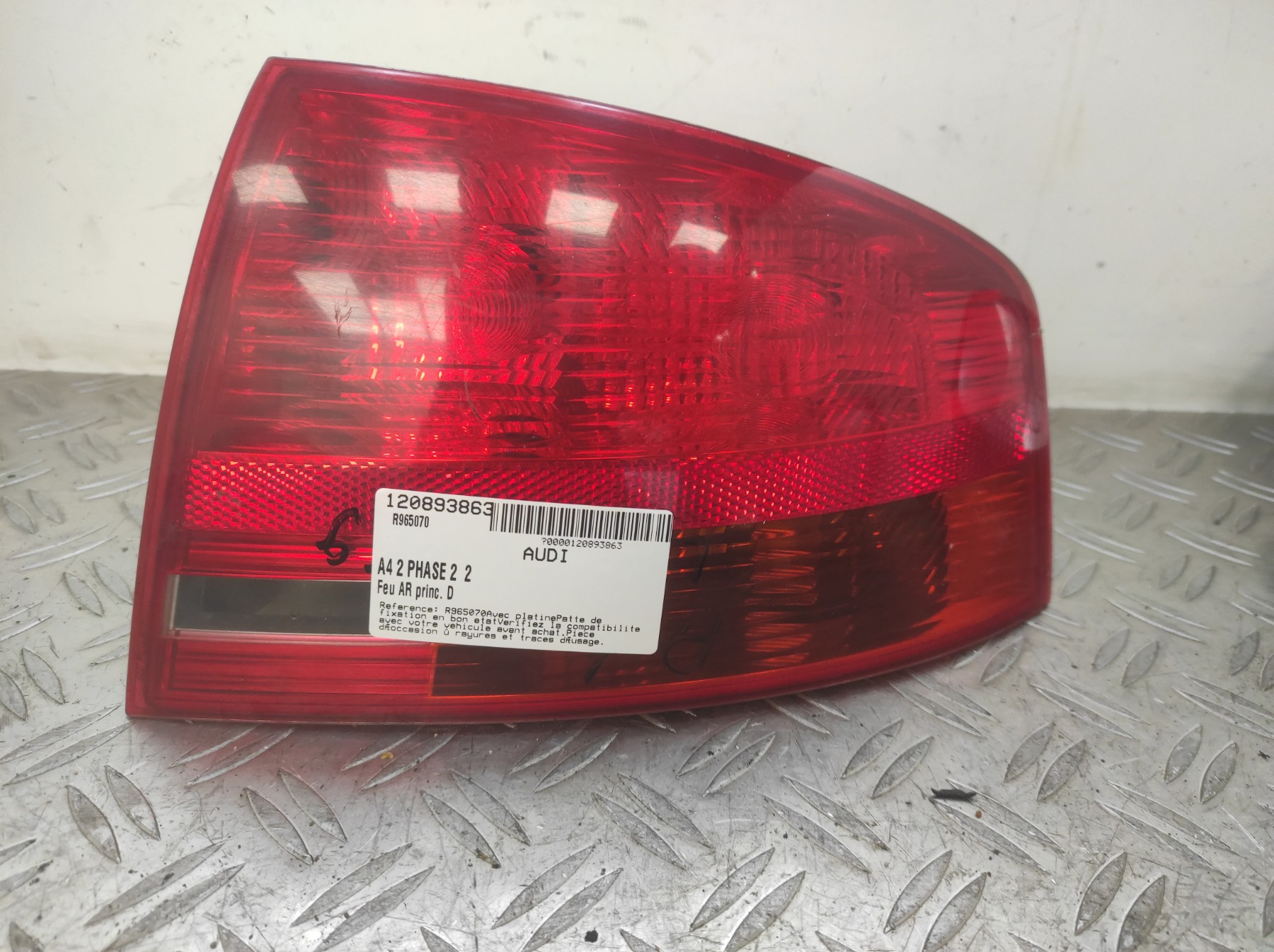 Feu arriere principal droit (feux) AUDI A4 2 PHASE 2 – R965070