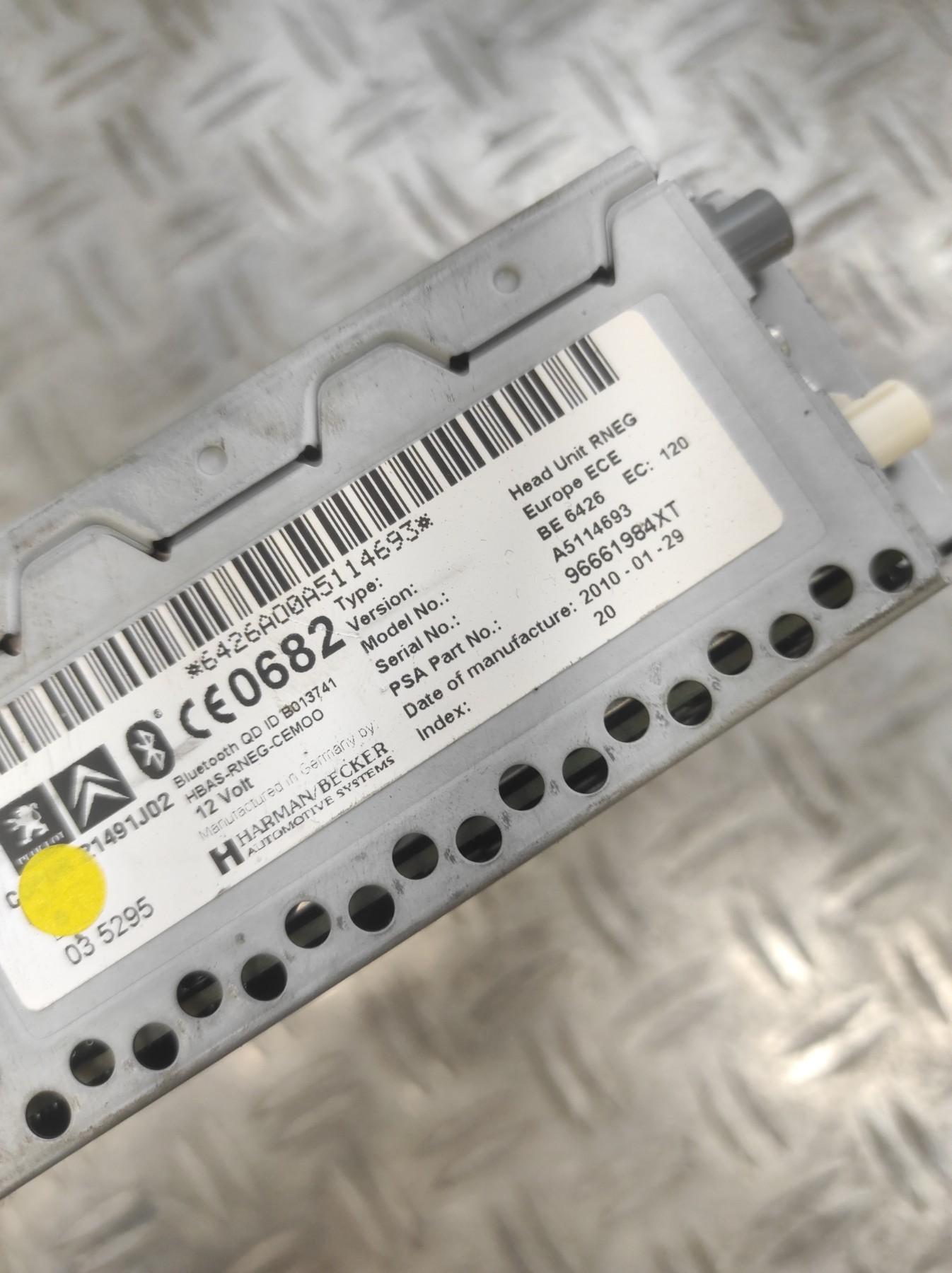 Autoradio d&rsquo;origine PEUGEOT 5008 1 PHASE 1 – 96661984XT