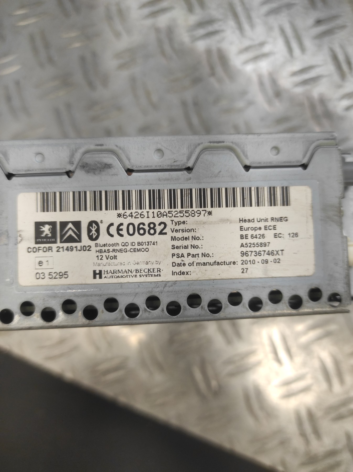 Autoradio d&rsquo;origine PEUGEOT 207 PHASE 1 – 96736746XT