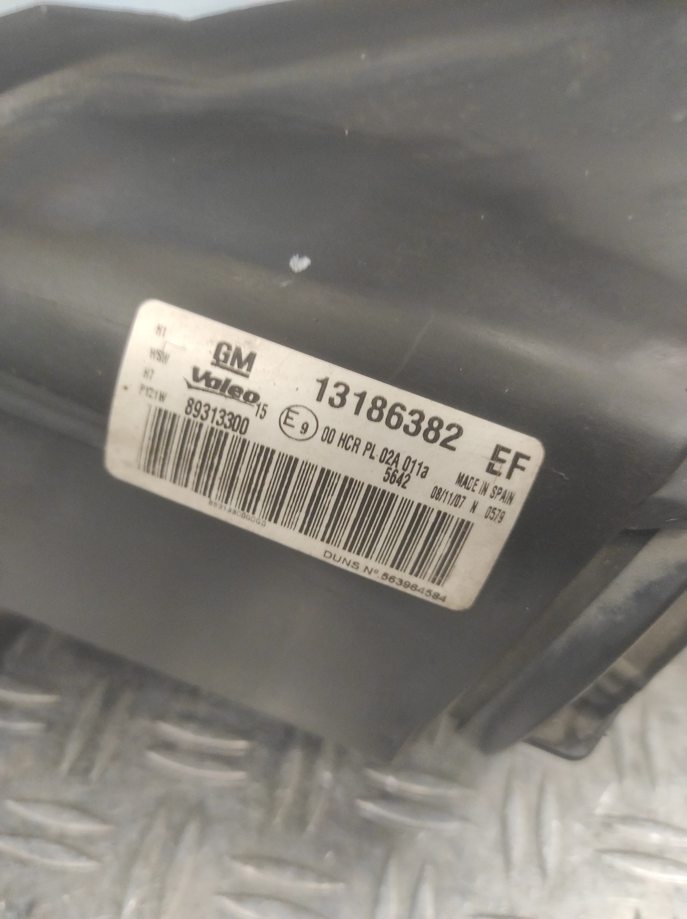 Optique avant principal droit (feux)(phare) OPEL CORSA D PHASE 1 – 13186382