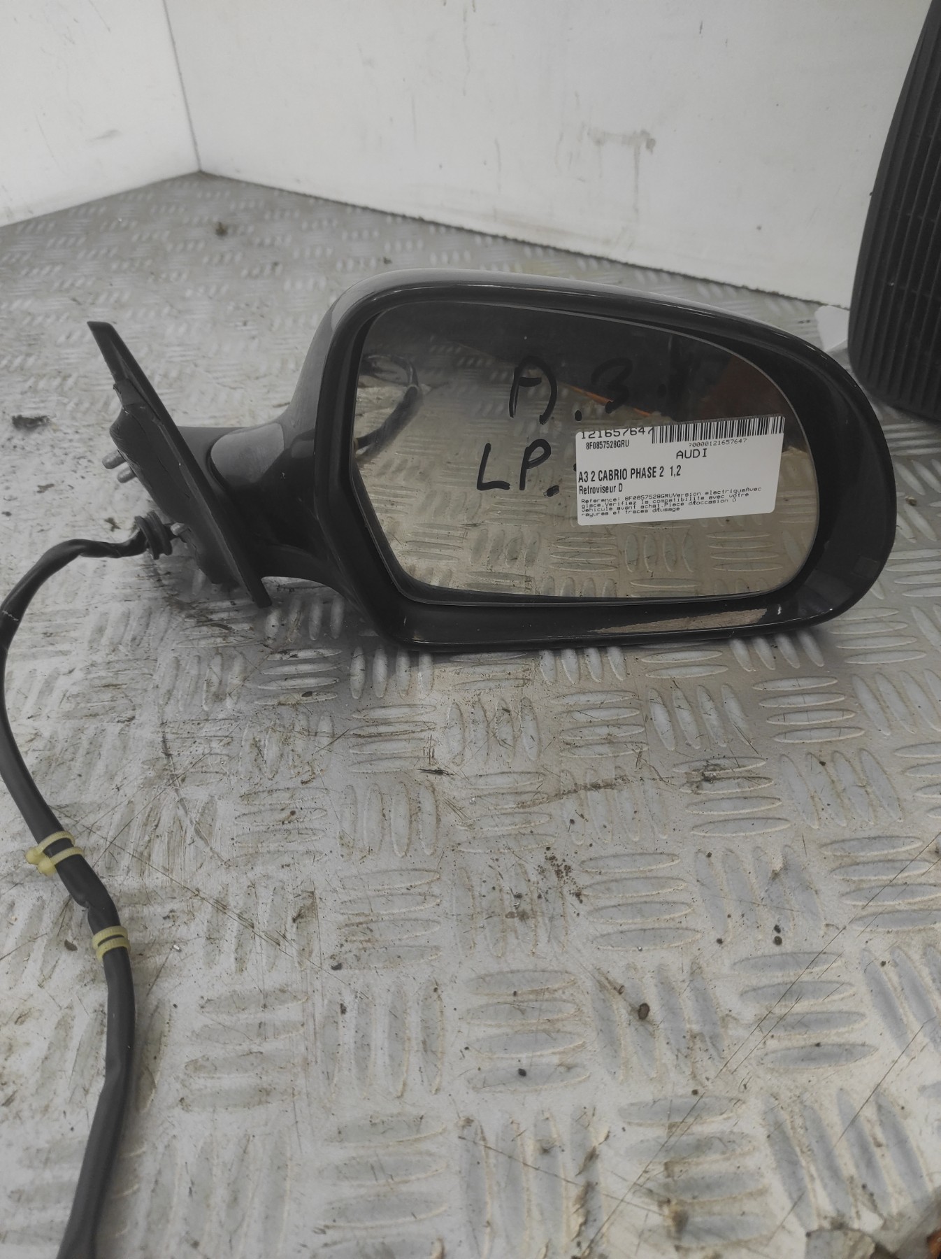 Retroviseur droit AUDI A3 2 CABRIO PHASE 2 – 8F0857528GRU