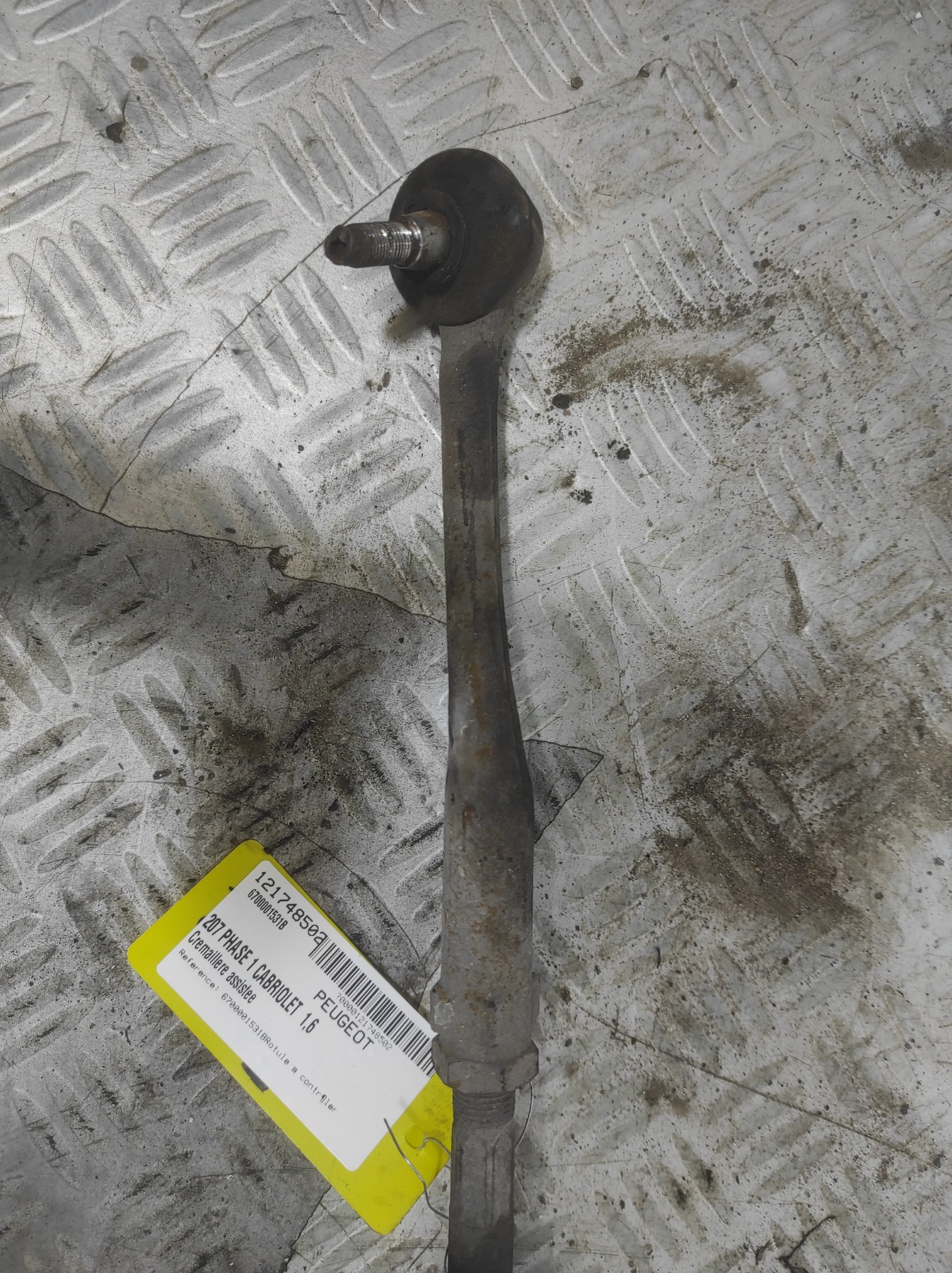 Cremaillere assistee PEUGEOT 207 PHASE 1 CABRIOLET – 6700001531B