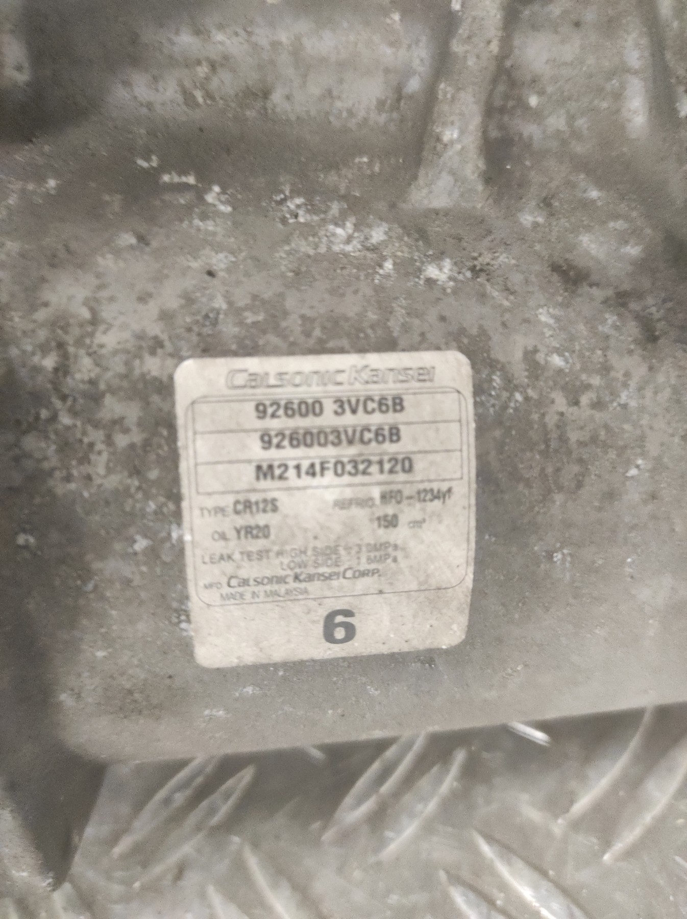 Compresseur clim NISSAN PULSAR – 926003VC6B