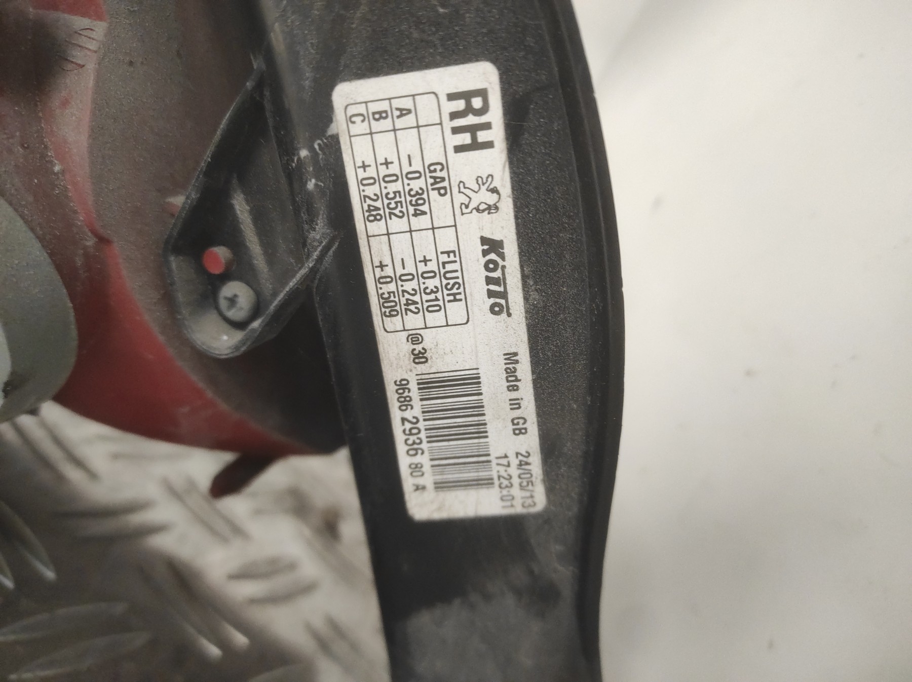 Feu arriere principal droit (feux) PEUGEOT 508 1 PHASE 1 – 9686293680