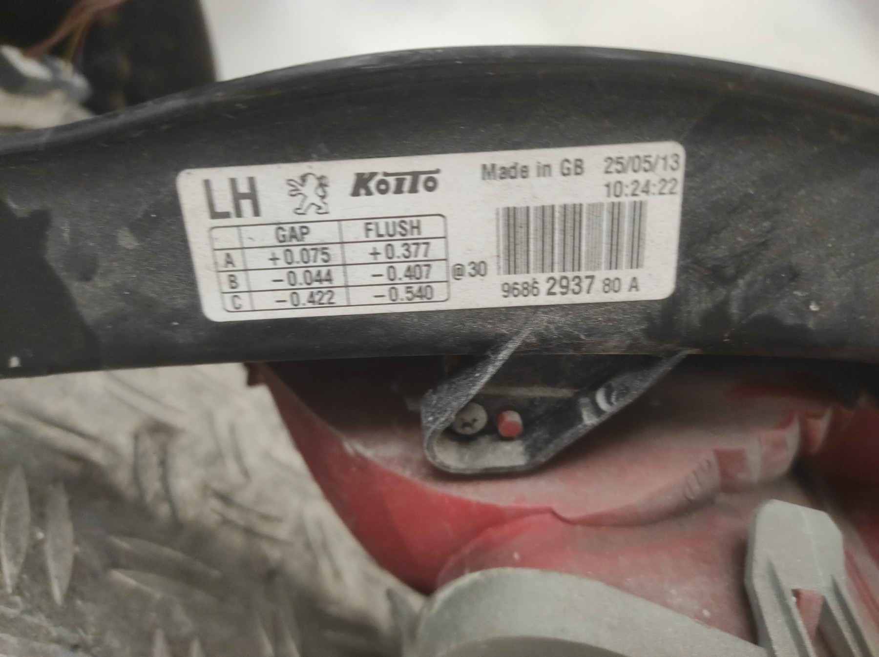 Feu arriere principal gauche (feux) PEUGEOT 508 1 PHASE 1 – 9686293780