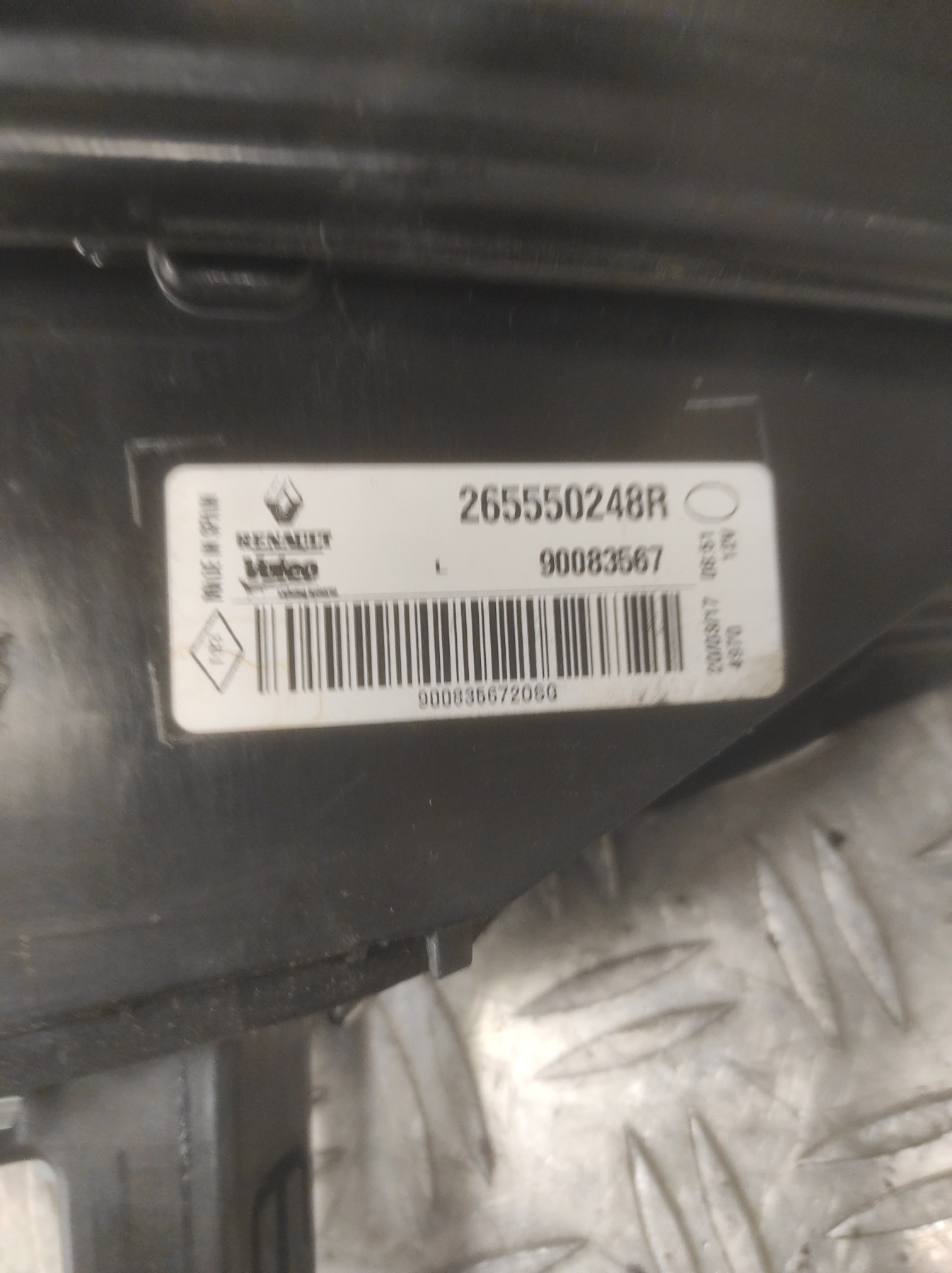 Feu arriere principal droit (feux) RENAULT MEGANE 4 PHASE 1 – 265550248R