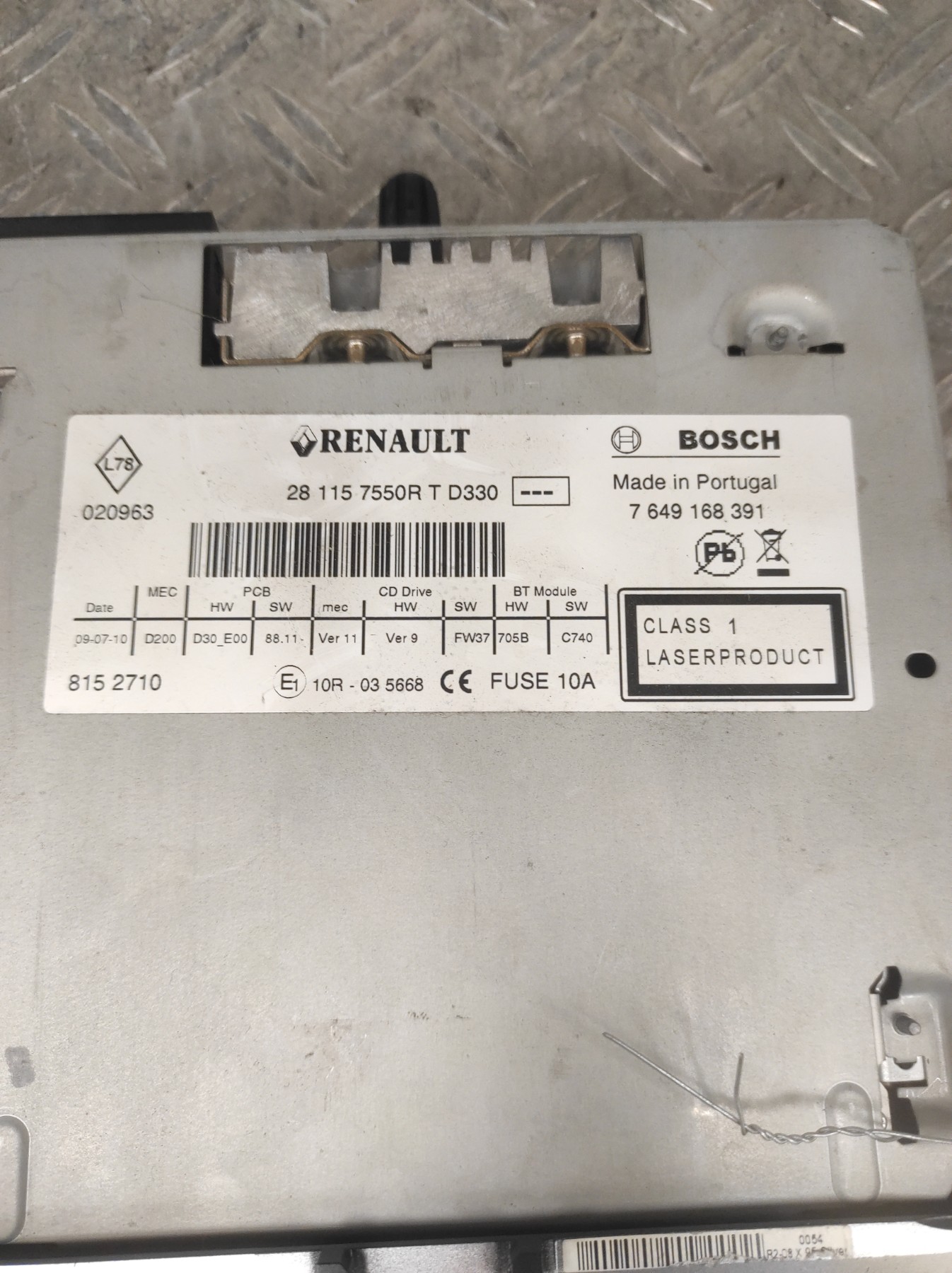 Autoradio d’origine RENAULT SCENIC 3 PHASE 1 – 281157550R