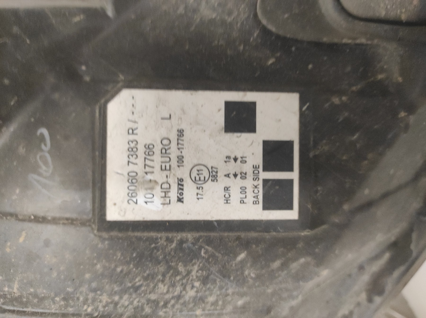 Optique avant principal gauche (feux)(phare) RENAULT KANGOO 2 PHASE 2 – 260607383R
