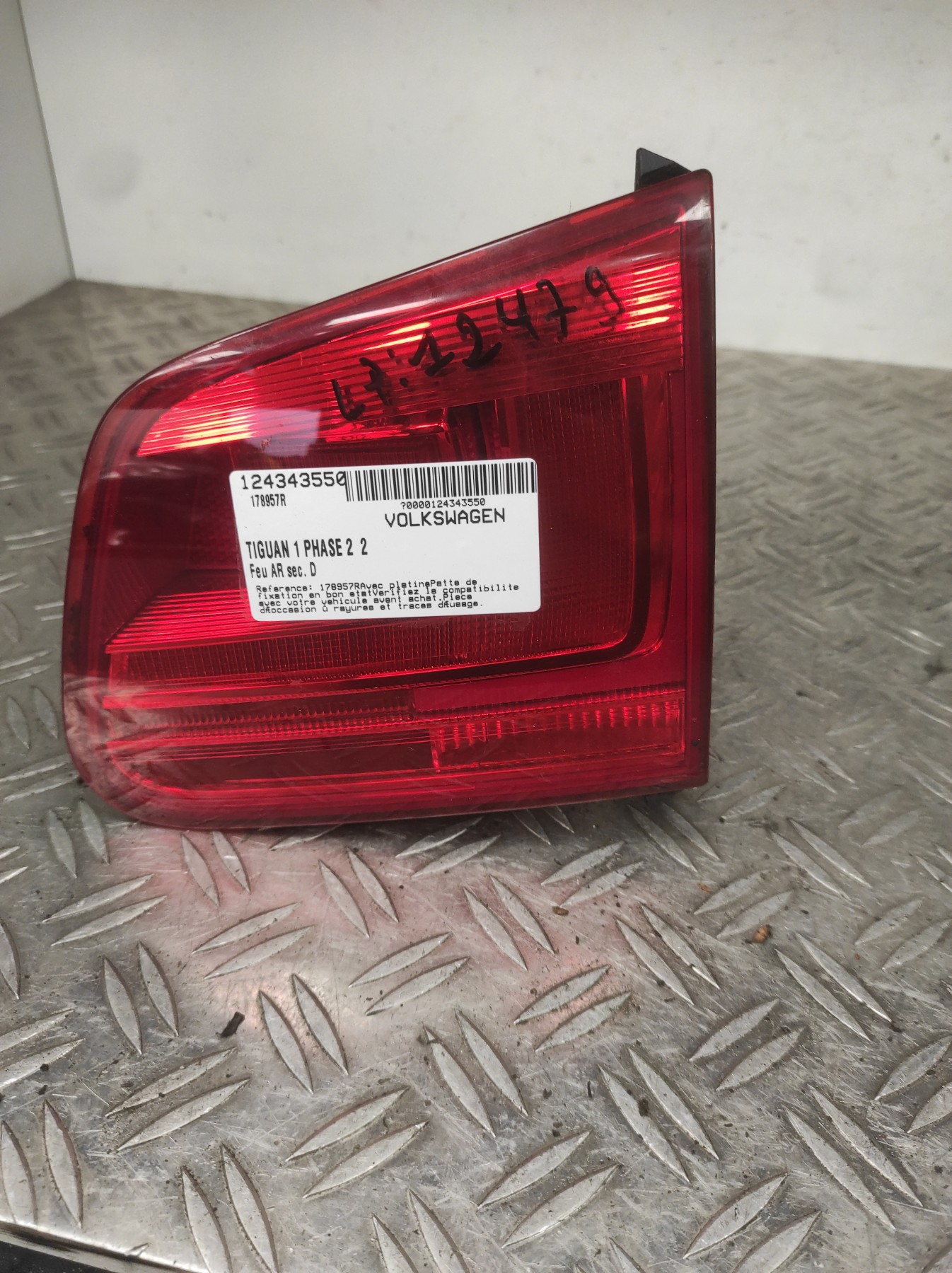 Feu arriere secondaire droit (feux) VOLKSWAGEN TIGUAN 1 PHASE 2 – 178957R