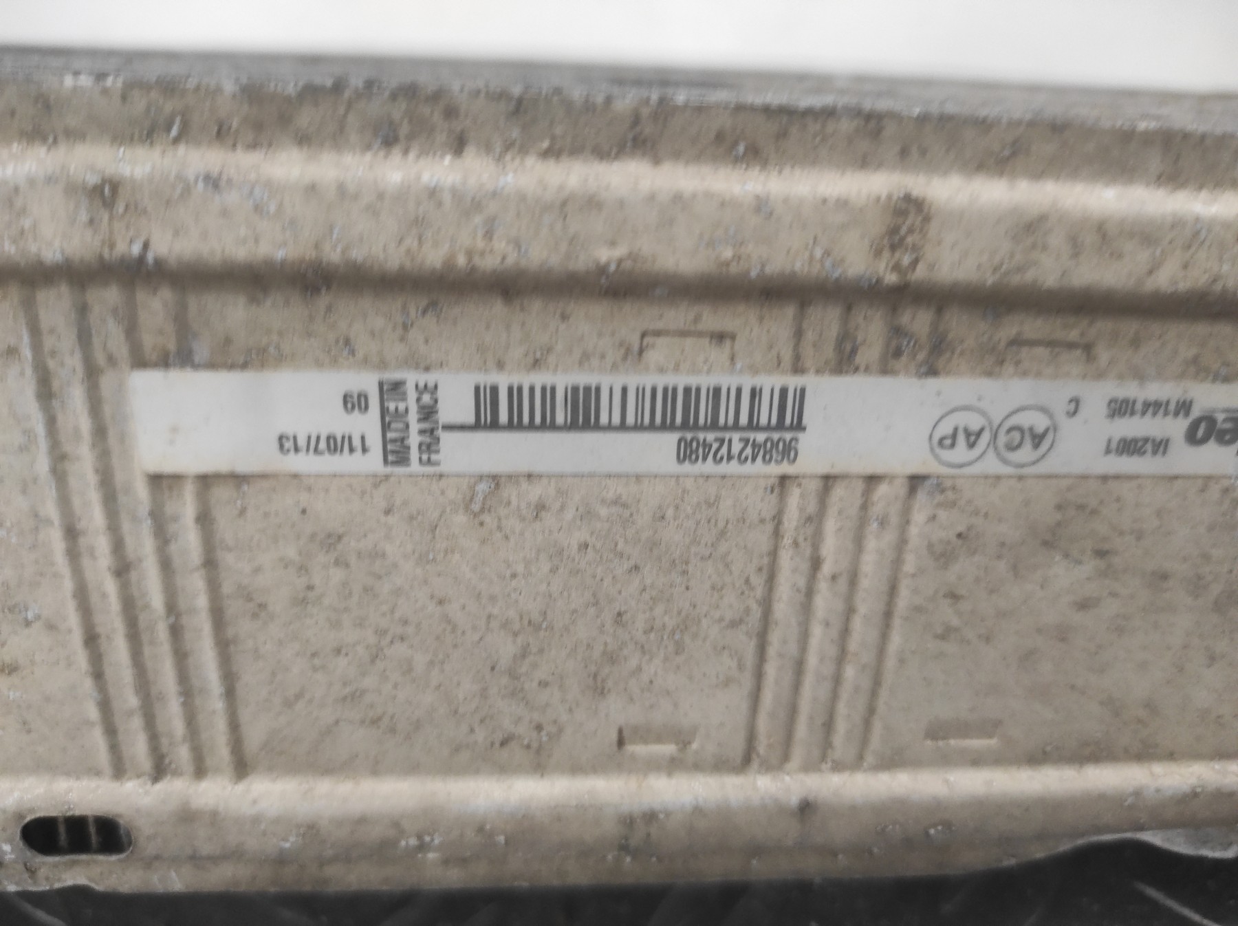 Echangeur air (Intercooler) PEUGEOT 308 1 PHASE 1 – 9684212480