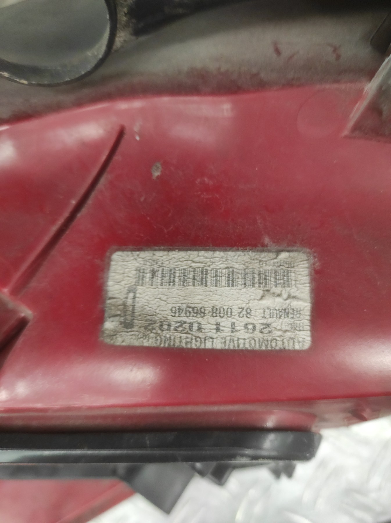Feu arriere principal droit (feux) RENAULT CLIO 3 PHASE 2 – 8200886946