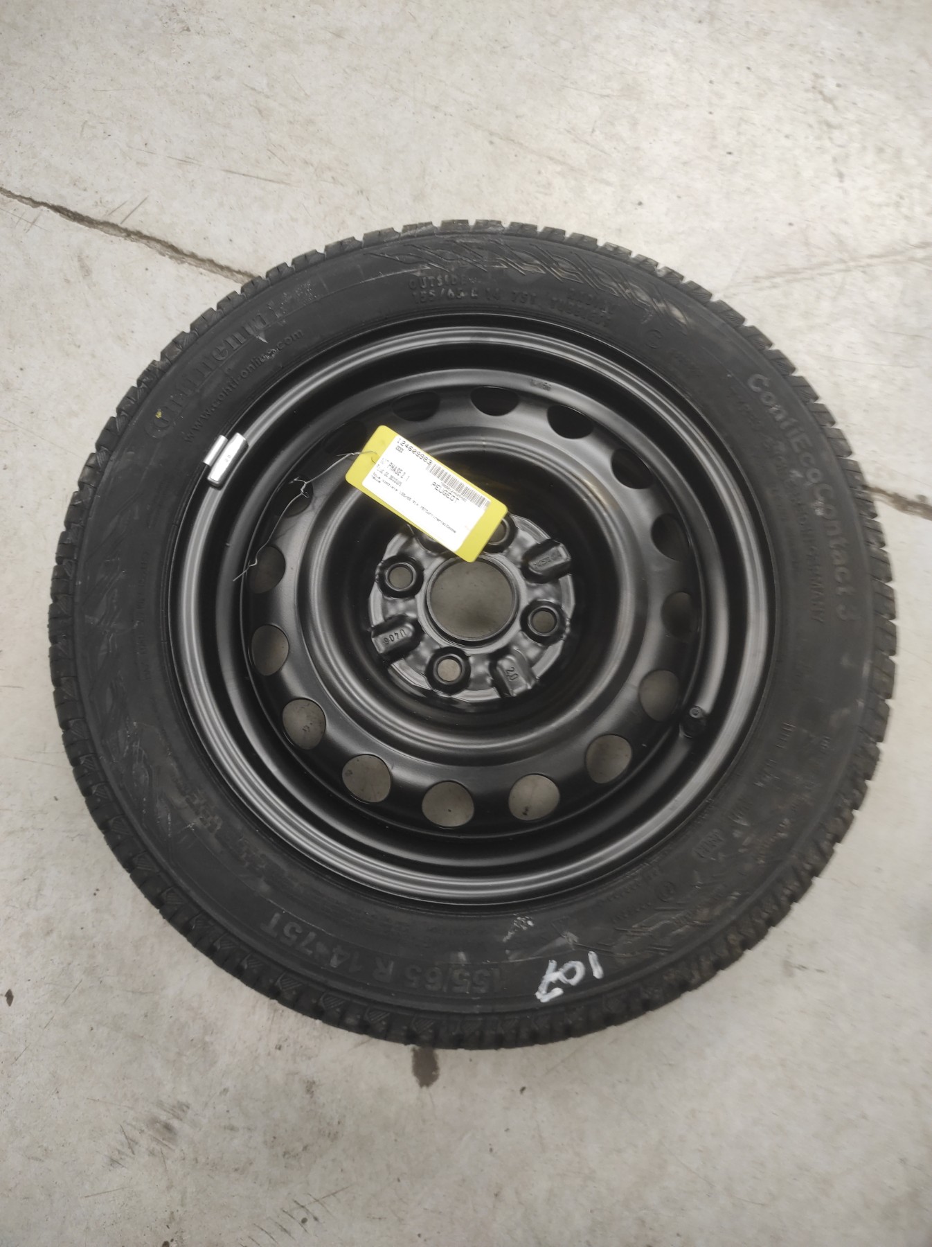 Roue de secours PEUGEOT 107 PHASE 2 – XXXX