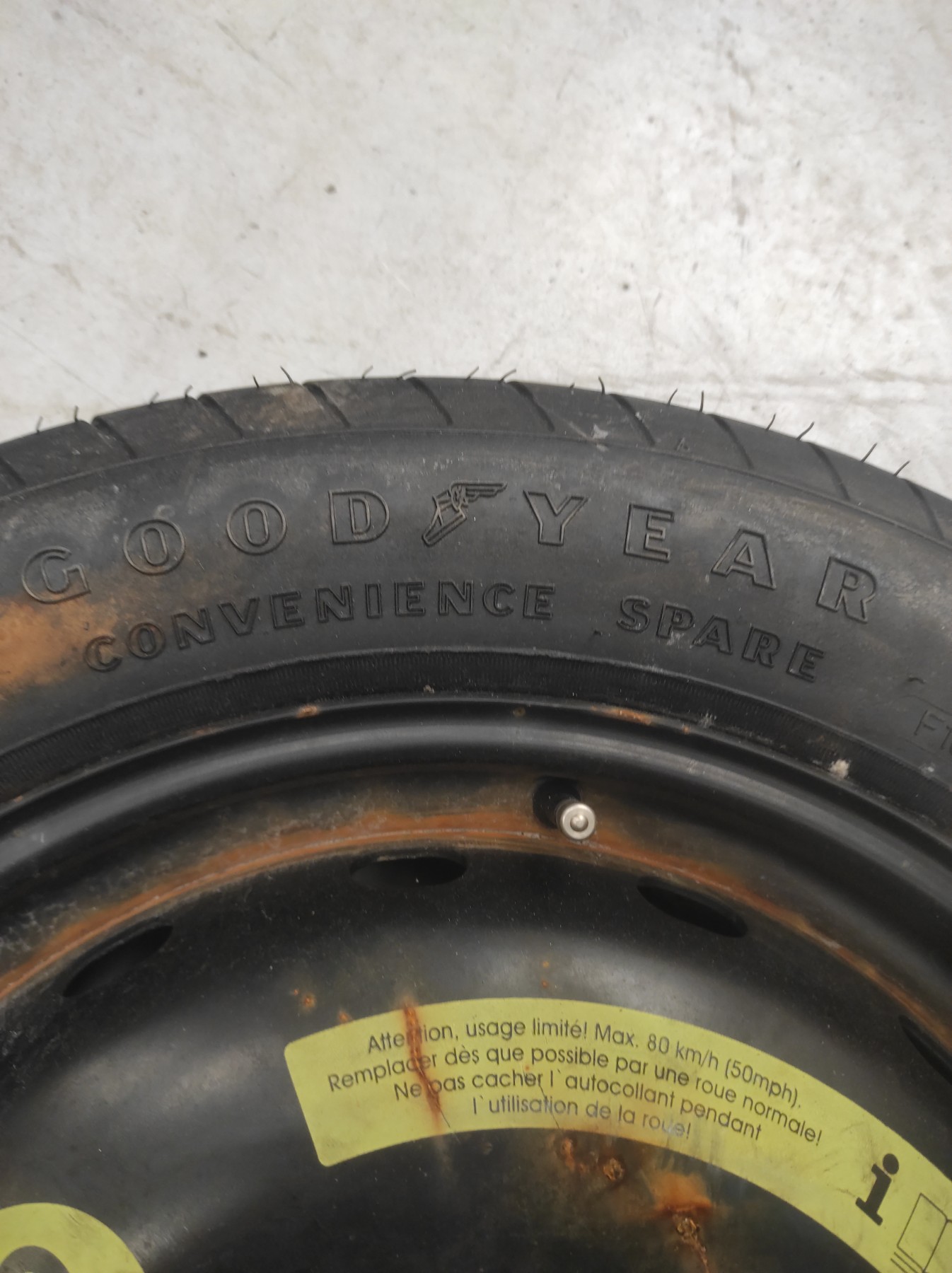Roue de secours MERCEDES CLASSE B 245 PHASE 2 – XXXX