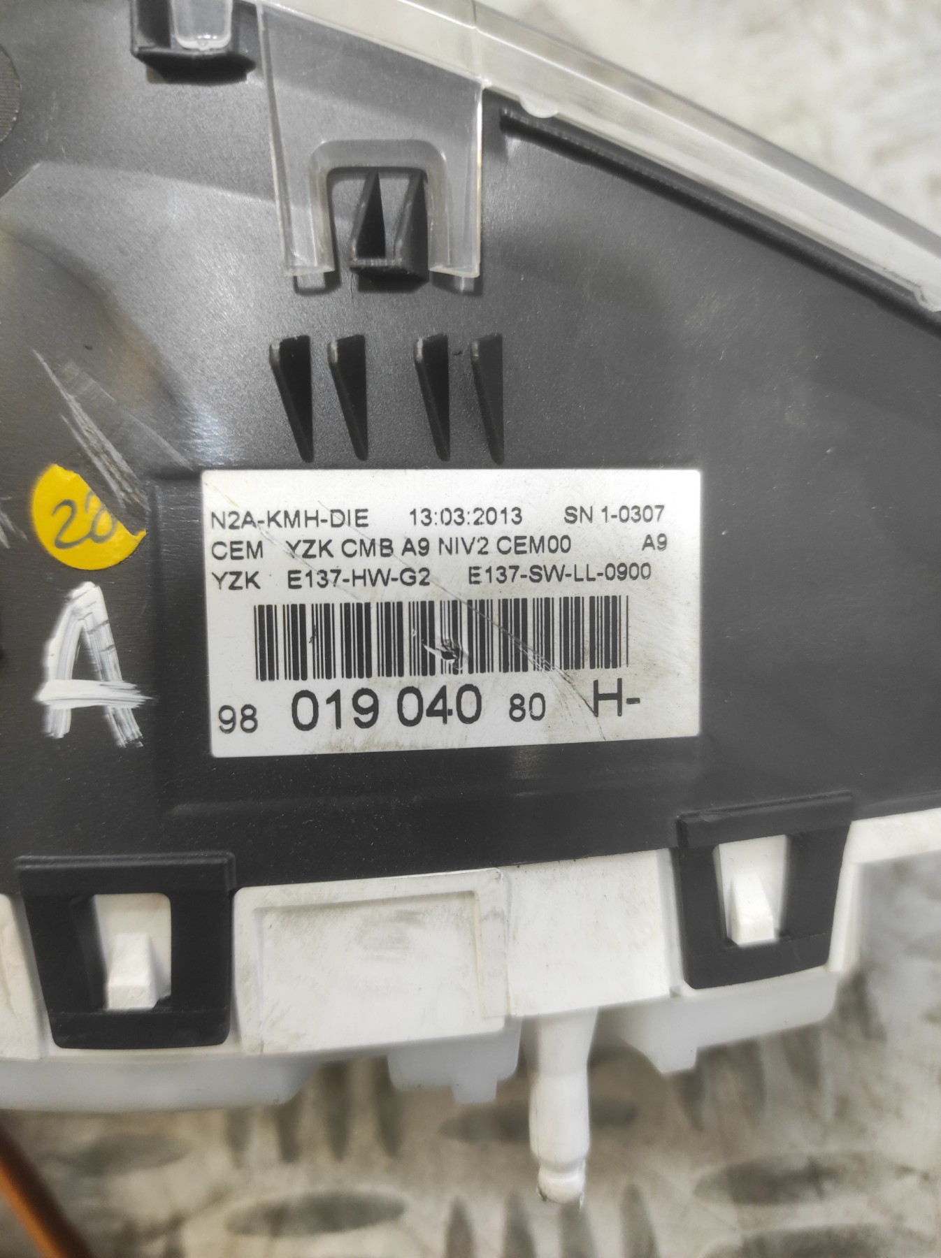 Compteur PEUGEOT 208 1 PHASE 1 – 9801904080
