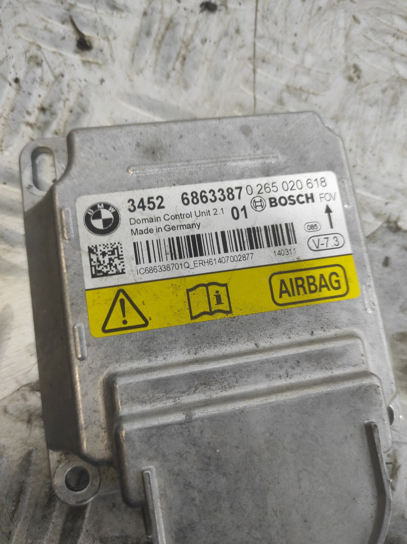 Boitier air bag BMW SERIE 1 F20 PHASE 1 – 265020618
