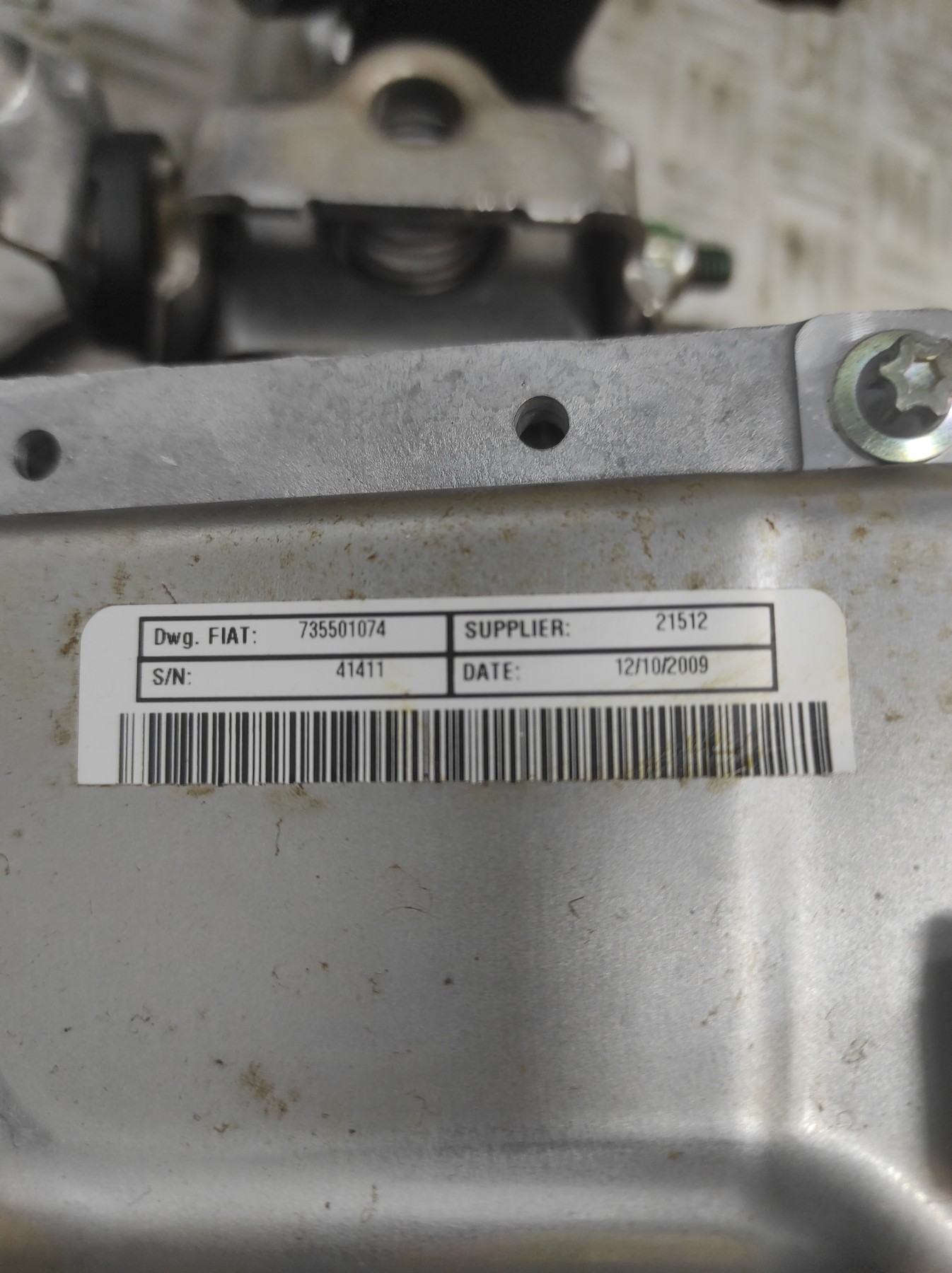 Colonne de direction FIAT 500 2 PHASE 1 – 735501074