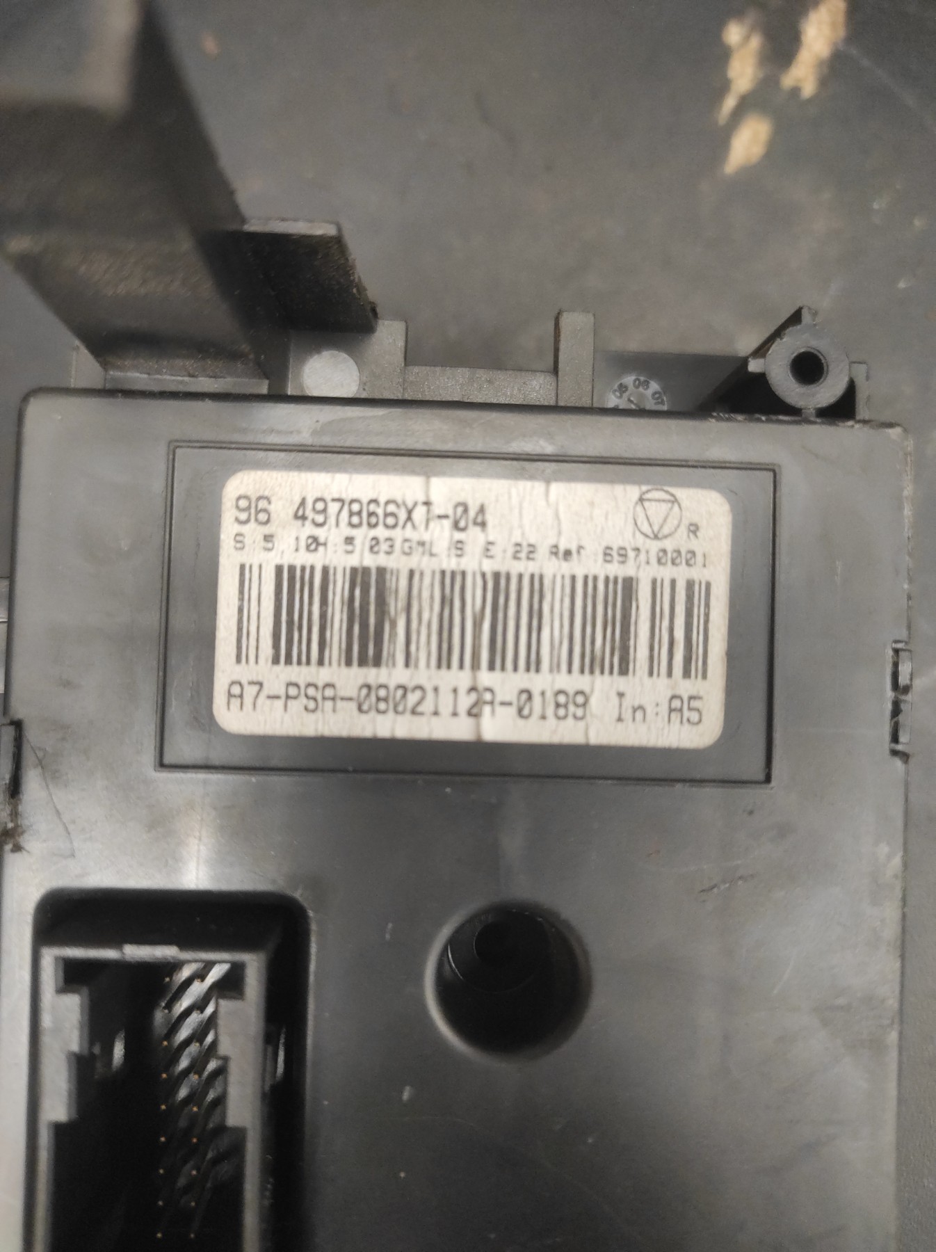 Commande chauffage PEUGEOT 207 PHASE 1 BREAK – 96497866XT