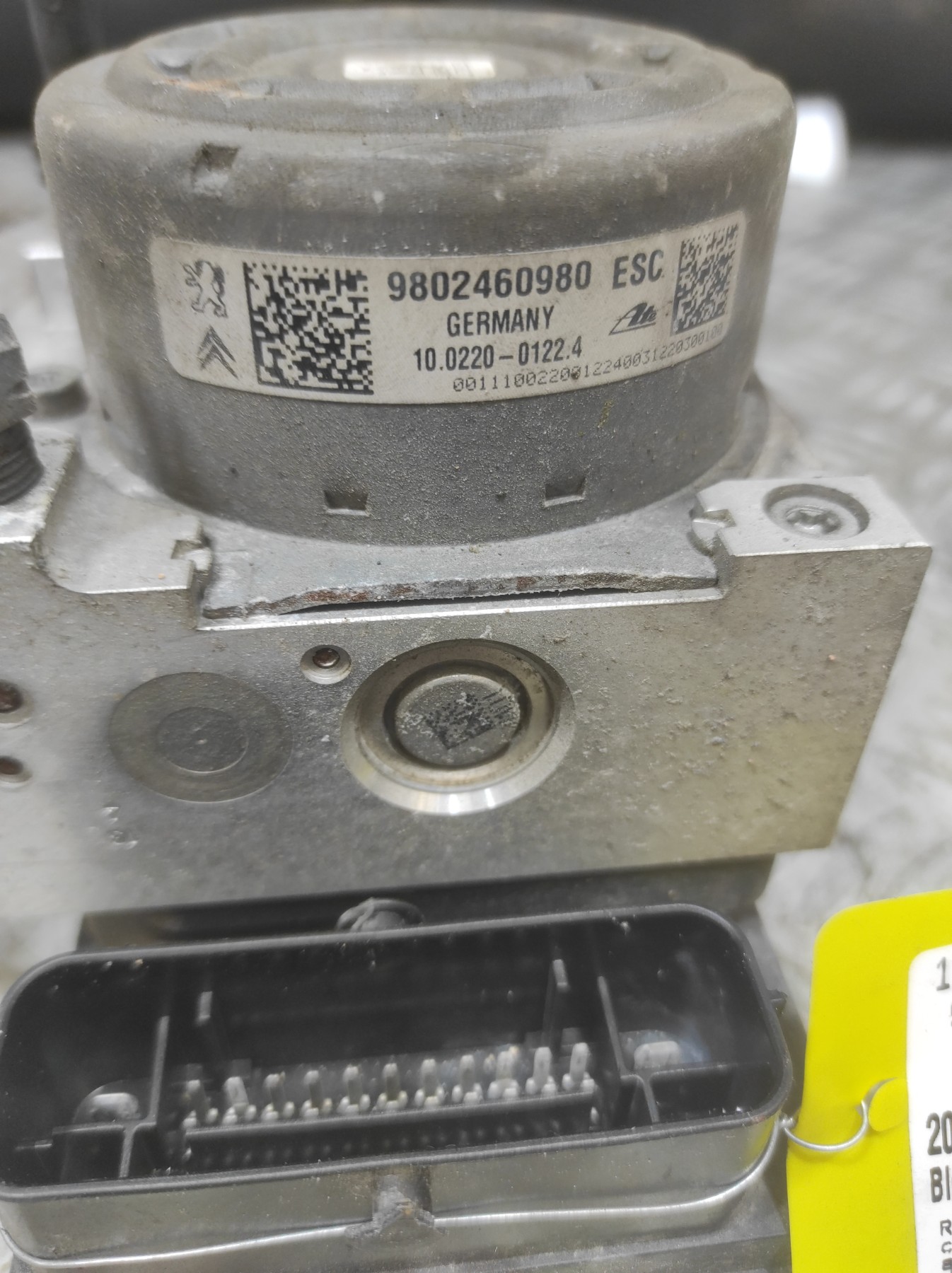 Bloc ABS (freins anti-blocage) PEUGEOT 208 1 PHASE 2 – 9802460980