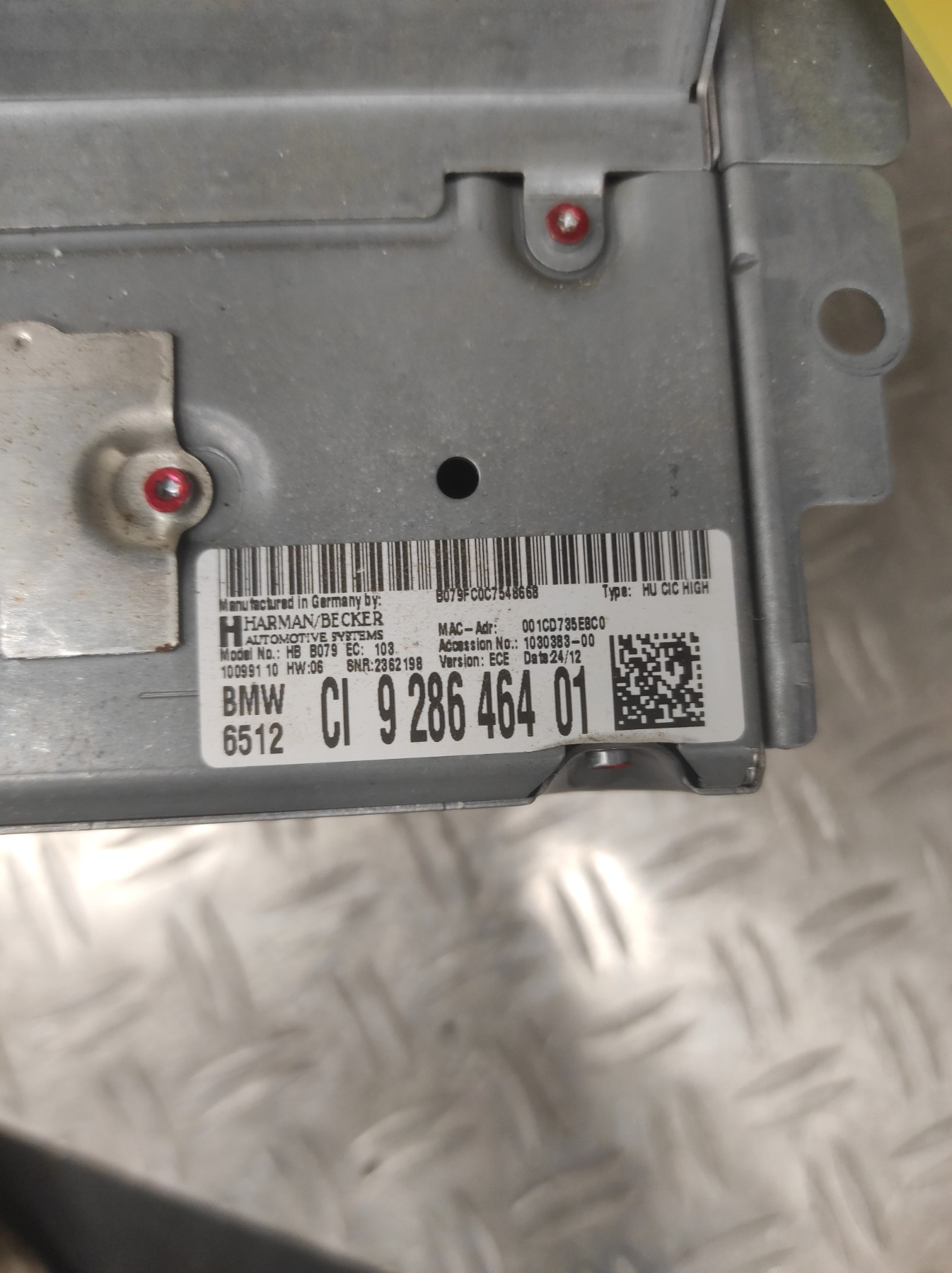 Autoradio d’origine BMW SERIE 1 F20 PHASE 1 – 928646401