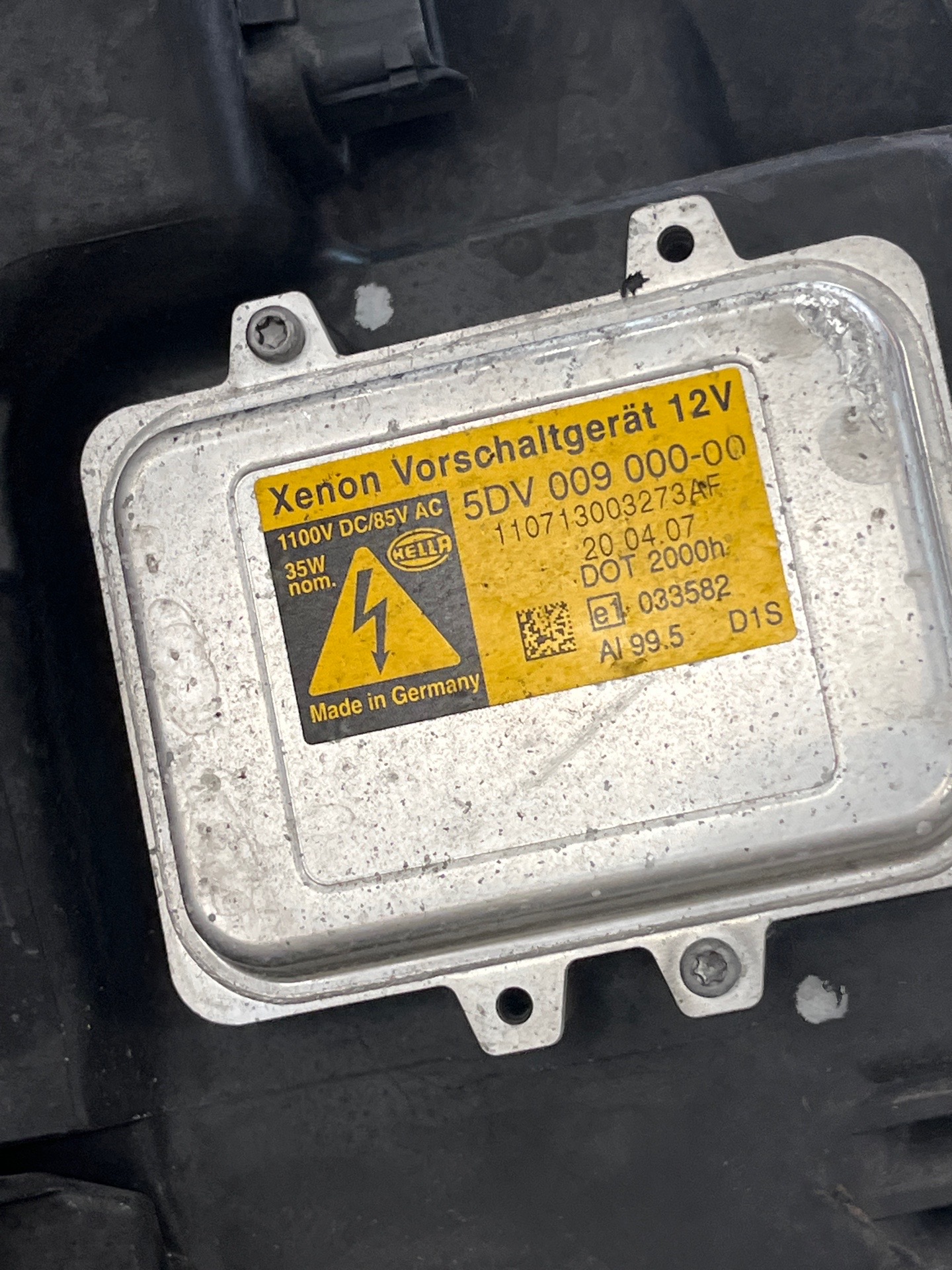 Optique avant principal droit (feux)(phare) CITROEN C4 PICASSO 1 – 16298400