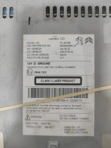 Autoradio d’origine PEUGEOT 308 2 SW PHASE 1 BREAK – 9805593680