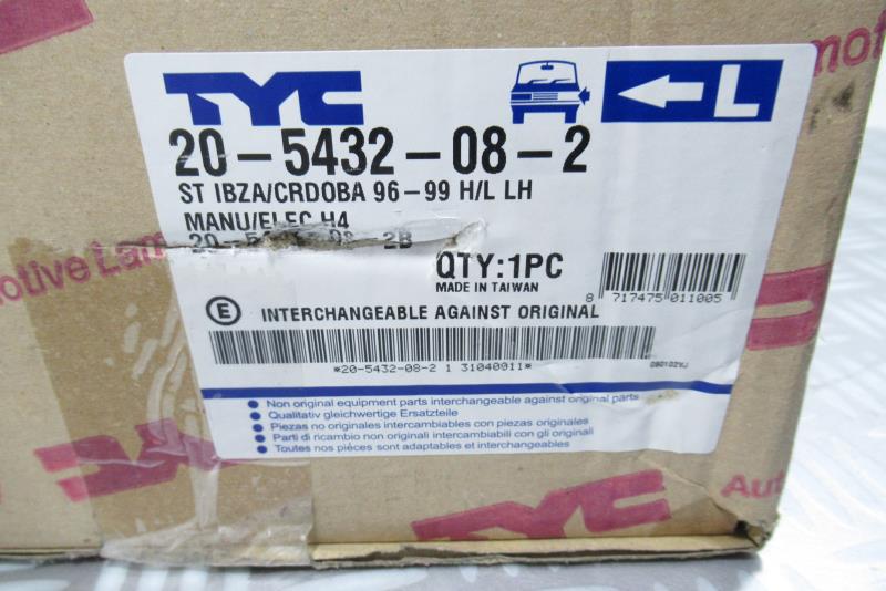 Optique avant principal gauche (feux)(phare) SEAT IBIZA 2 – 205432082