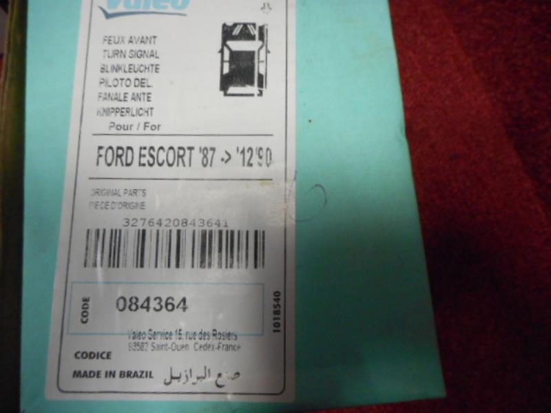 Repetiteur clignotant avant droit  (Feux) FORD ESCORT 3 – 084364