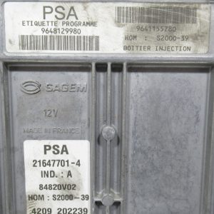 Calculateur Moteur Citroen Berlingo 9648129980