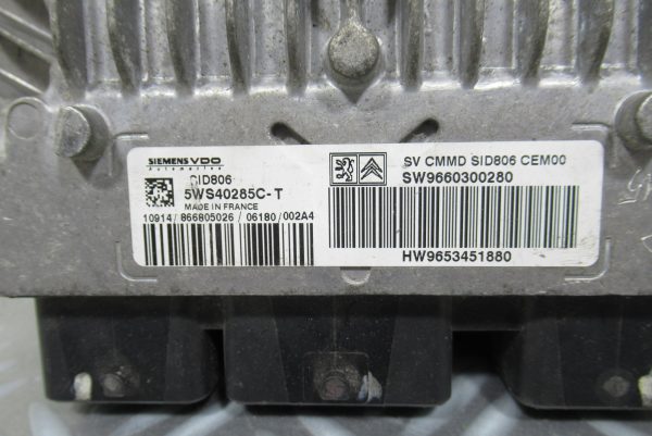 Calculateur Moteur Citroen C3 Phase 1 5WS40285C-T