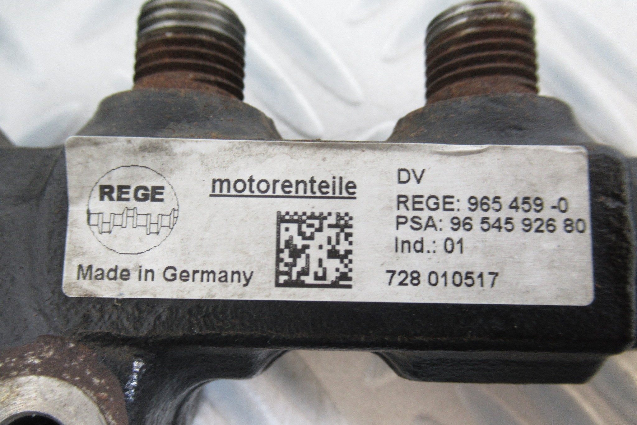 Rampe Injection Peugeot 308 1.6 HDI 9654592680