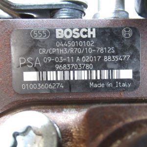 Pompe injection Bosch Peugeot 407 1,6 HDI  0445010102 / 9683703780