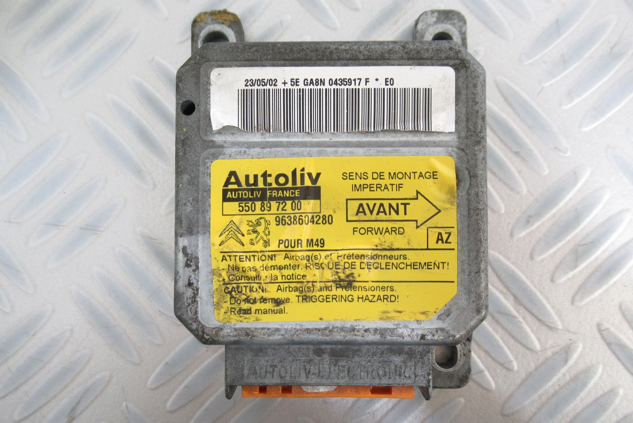 Calculateur d’airbag Peugeot 206 9638604280 / 550897200