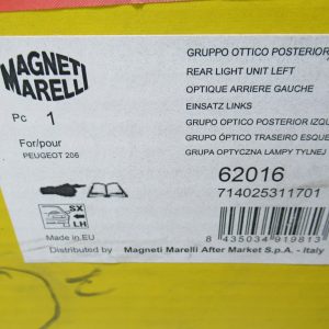 Feu arriere gauche Peugeot 206 62016